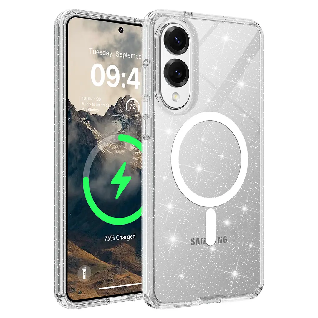 Samsung Galaxy S25 Edge Fleck Glitter MagSafe Clear Case